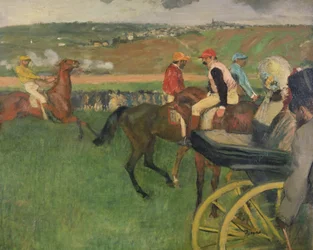 Il corso di corsa - Fantini dilettanti vicino a una carrozza, c.1876-87